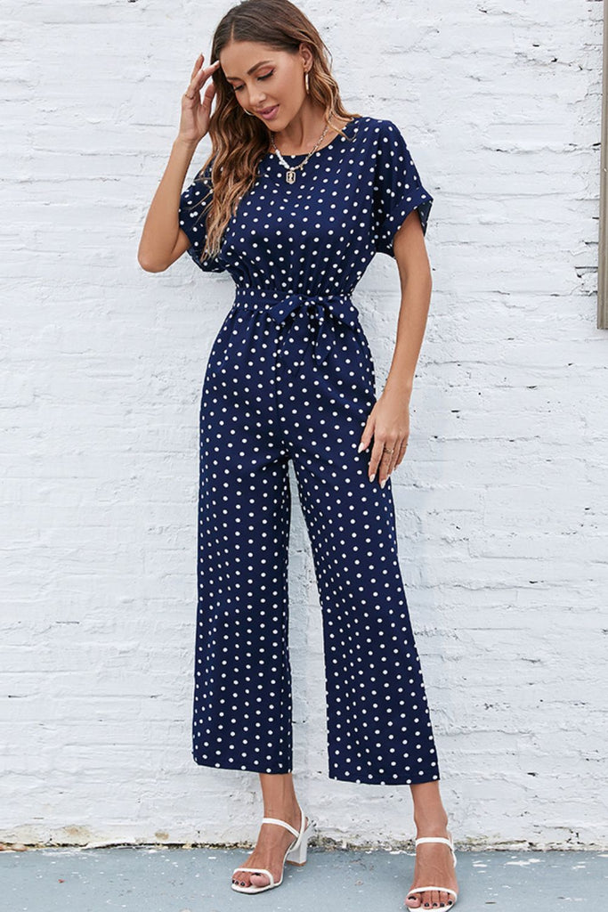 Daisy Street Cropped Jumpsuit In Polka Dot Hot Sale ...