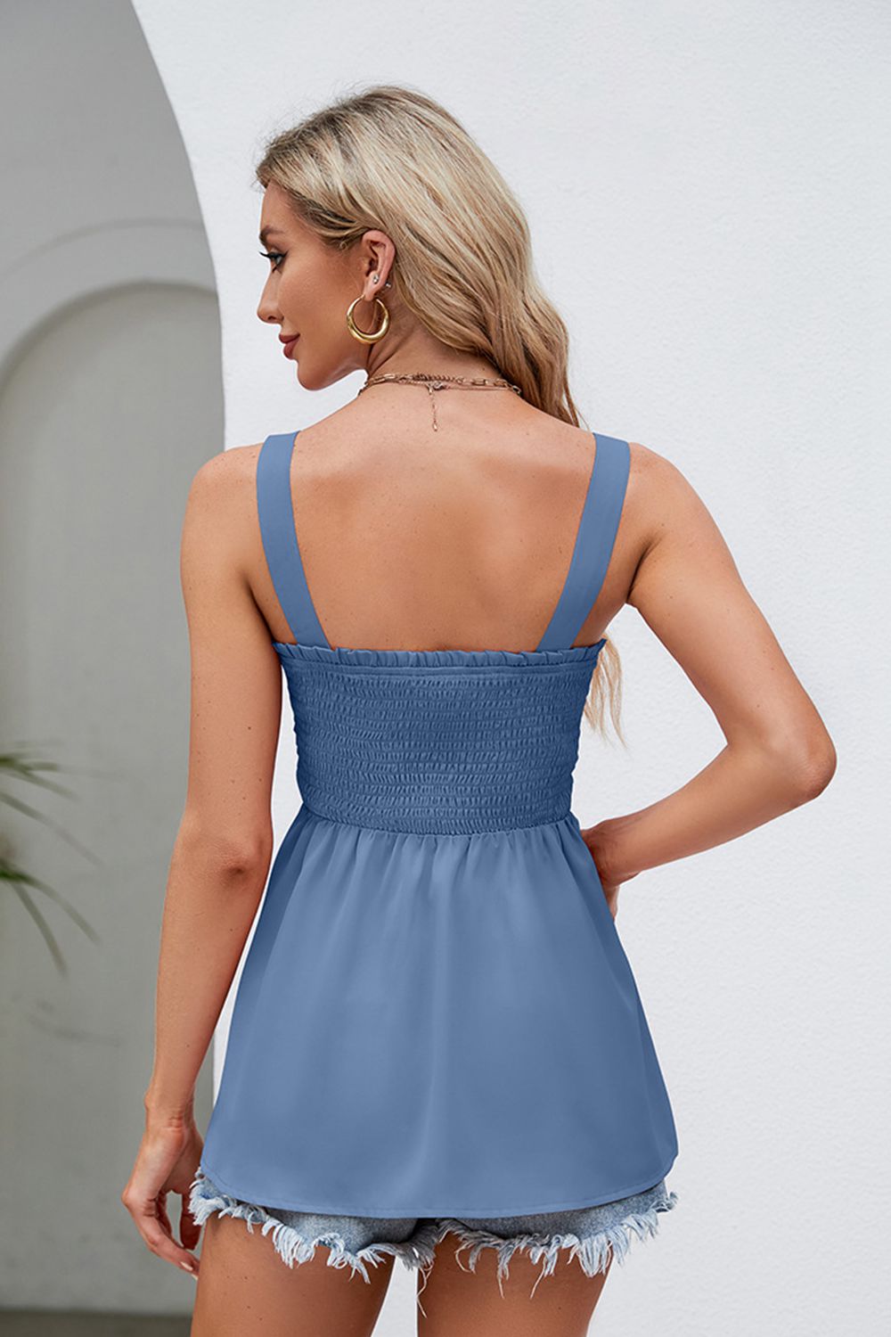 Cowboy - Dallas Back Lacing Backless Dress Square Neck Dress Sweet