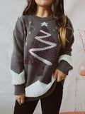 Christmas Tree Graphic Dropped Shoulder Sweater - Flyclothing LLC