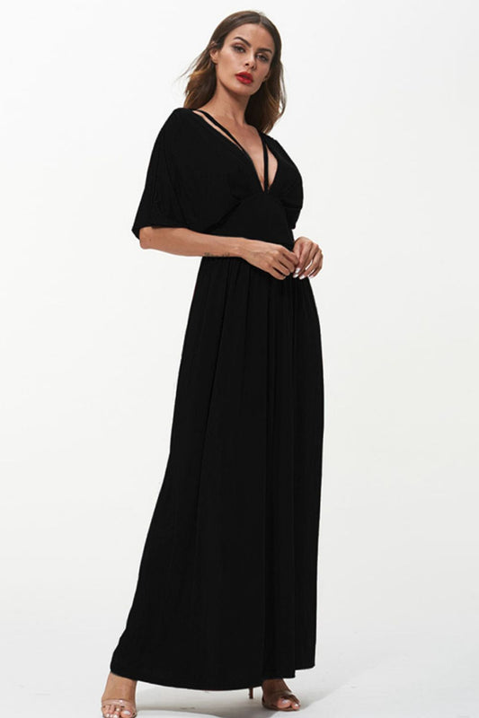 Strappy Neck Maxi Dress - Flyclothing LLC