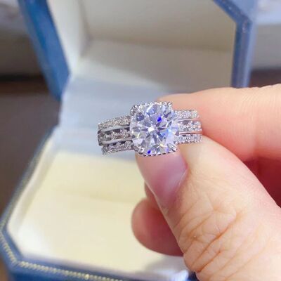 2 Carat Moissanite 925 Sterling Silver Ring - Flyclothing LLC