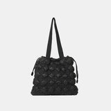 Drawstring Quilted Shoulder Bag - Flyclothing LLC