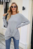 Twisted Round Neck Sweater - Flyclothing LLC