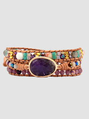 Triple-Layer Amethyst Bracelet - Flyclothing LLC