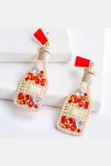 Wine Shape Zinc Alloy Acrylic Dangle Earrings - Flyclothing LLC