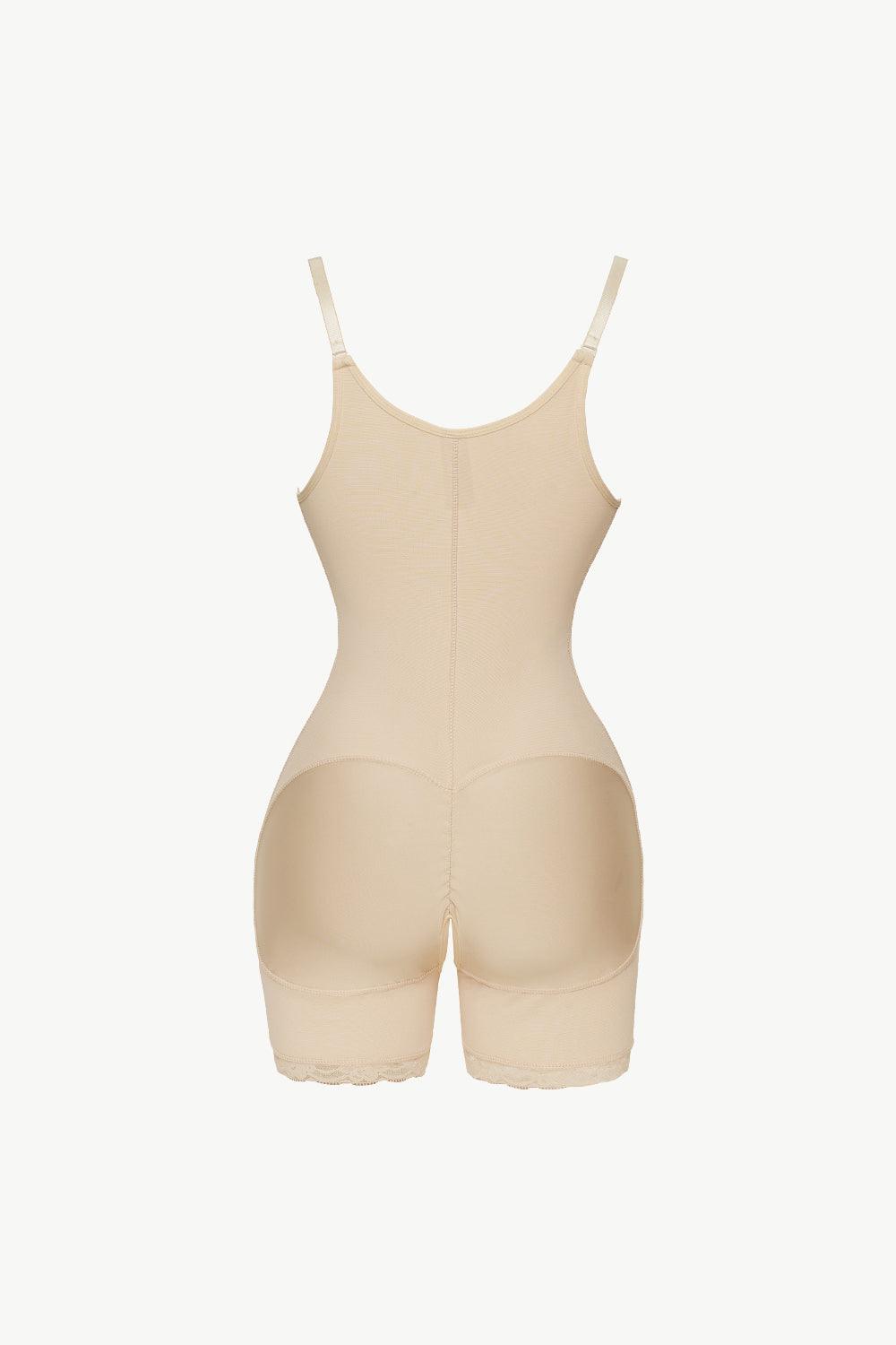 Full Size Side Zipper Under-Bust Shaping Bodysuit - Trendsi