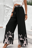 Drawstring High Waist Relax Fit Long Pants - Trendsi