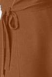 Surplice Tie-Waist Balloon Sleeve Dress - Flyclothing LLC