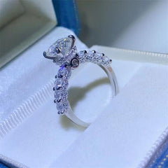 2 Carat Moissanite 925 Sterling Silver Ring - Flyclothing LLC