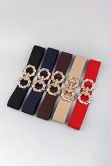 Zinc Alloy Buckle Elastic Belt - Flyclothing LLC