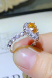 1 Carat Moissanite Contrast Teardrop Ring - Flyclothing LLC