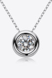 1 Carat Moissanite Pendant 925 Sterling Silver Necklace - Flyclothing LLC