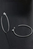 925 Sterling Silver Moissanite Hoop Earrings - Flyclothing LLC