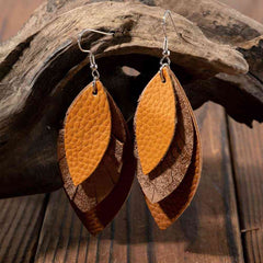 PU Leather Drop Earrings - Flyclothing LLC