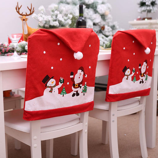 4-Pack Christmas Gnome Graphic Chair Cover - Flyclothing LLC