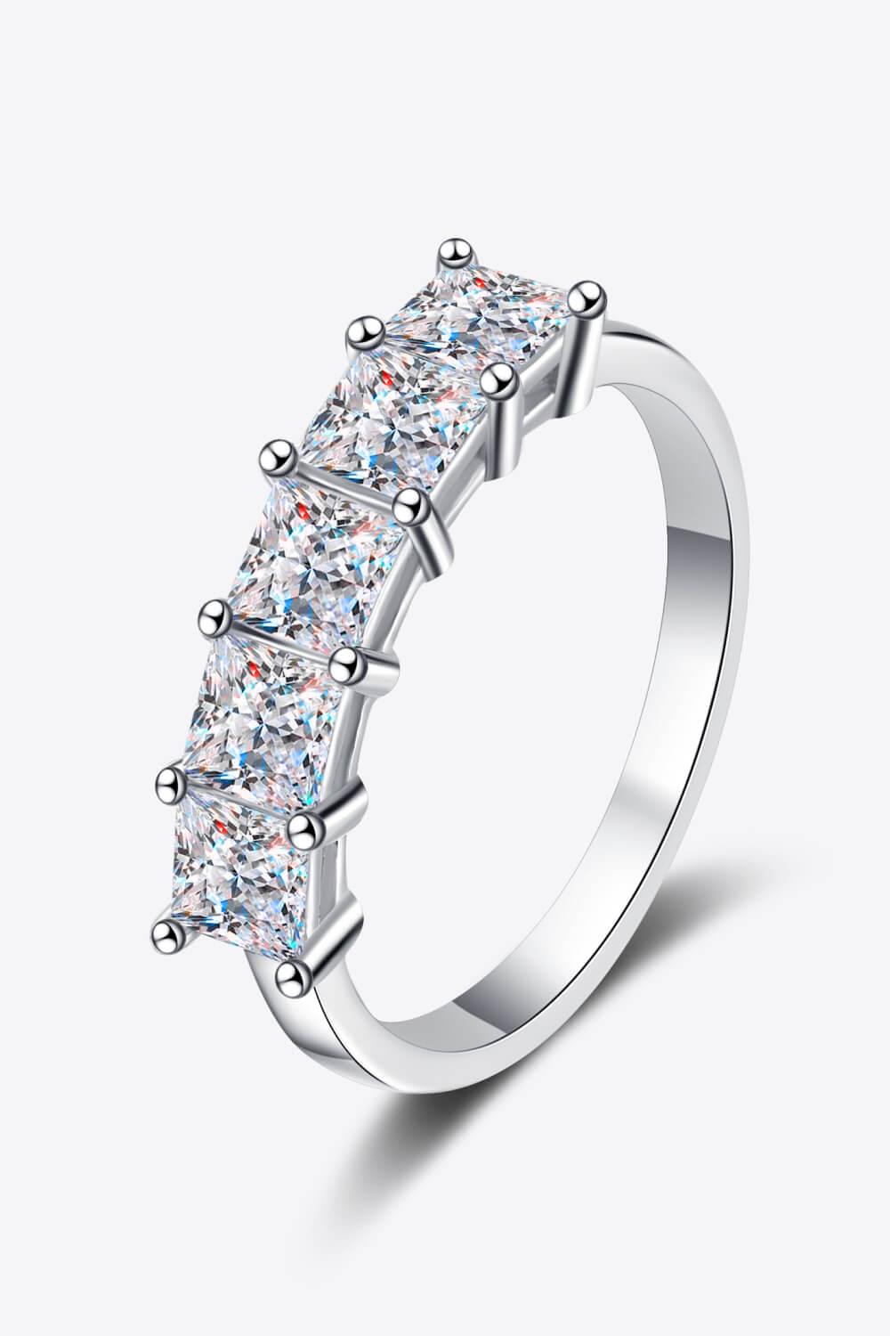 Romantic Surprise 2 Carat Moissanite Rhodium-Plated Ring - Flyclothing LLC