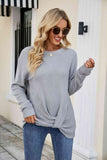 Twisted Round Neck Sweater - Flyclothing LLC