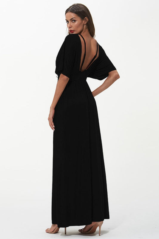 Strappy Neck Maxi Dress - Flyclothing LLC