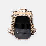 Leopard PU Leather Backpack Bag - Flyclothing LLC