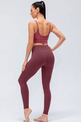 Wide Waistband Slim Fit Active Leggings - Flyclothing LLC