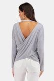 Cold-Shoulder Asymmetrical Neck Sweatshirt - Flyclothing LLC