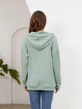 Raglan Sleeve Front Pocket Hoodie - Trendsi