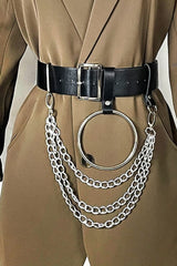 PU Belt with Chain - Flyclothing LLC