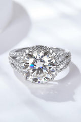 5 Carat  Moissanite Split Shank Ring - Flyclothing LLC