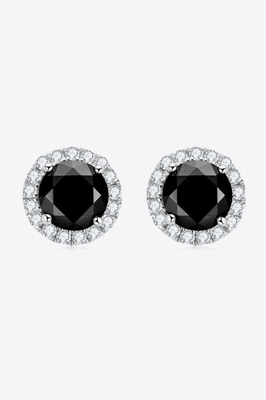 Two-Tone 4-Prong Moissanite Stud Earrings - Flyclothing LLC