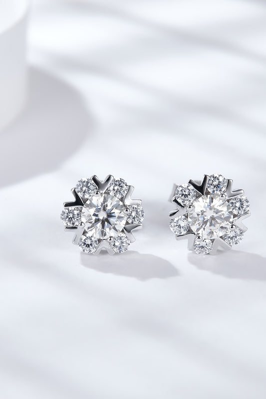 925 Sterling Silver Moissanite Stud Earrings - Flyclothing LLC