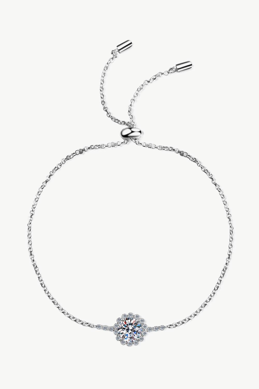 1 Carat Moissanite Chain Bracelet - Flyclothing LLC