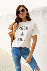 Simply Love Full Size ROCK & ROLL Short Sleeve T-Shirt - Flyclothing LLC