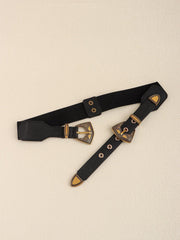 Double Buckle PU Leather Belt - Flyclothing LLC