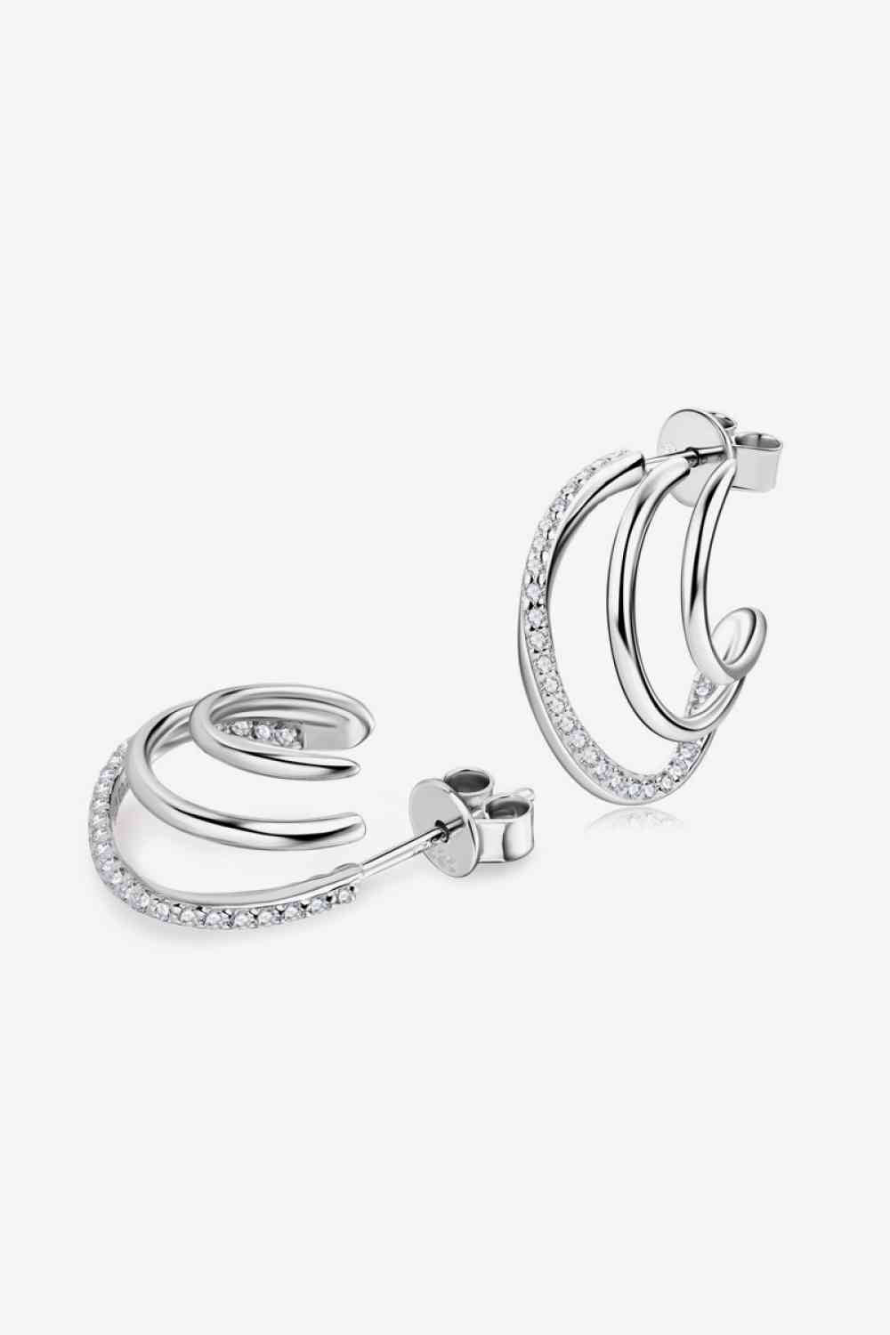 Moissanite 925 Sterling Silver Earrings - Flyclothing LLC