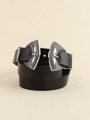 Double Buckle PU Leather Belt - Flyclothing LLC