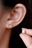 Moissanite 925 Sterling Silver Stud Earrings - Flyclothing LLC