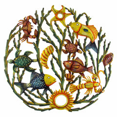 Painted Sea life Metal Wall Art - Croix des Bouquets - Flyclothing LLC