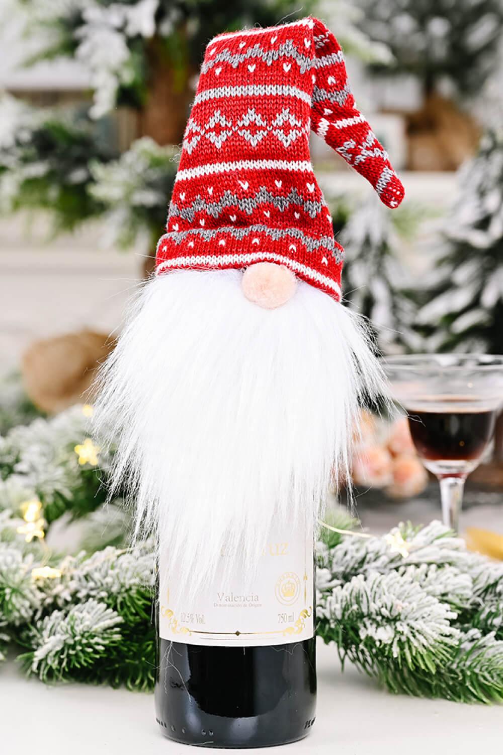 4-Pack Christmas Faceless Gnome Wine Bottle Covers - Flyclothing LLC