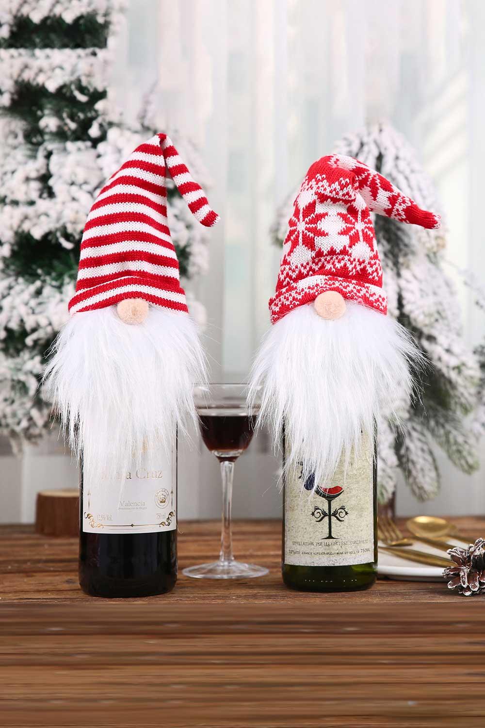 4-Pack Christmas Faceless Gnome Wine Bottle Covers - Flyclothing LLC