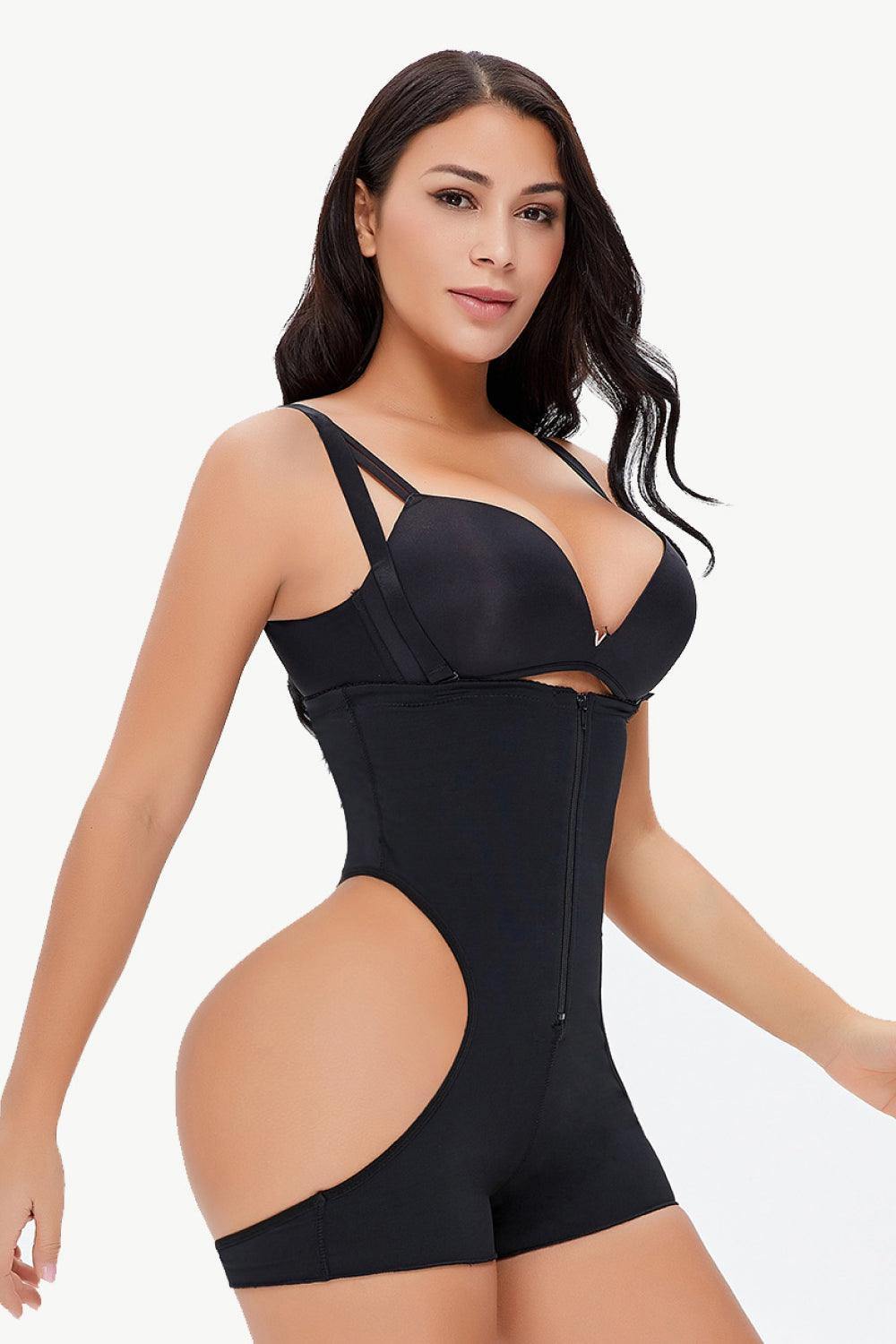 Full Size Cutout Under-Bust Shaping Bodysuit - Flyclothing LLC