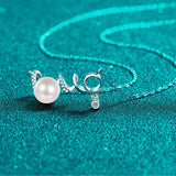 Natural Pearl Moissanite 925 Sterling Silver Necklace - Flyclothing LLC