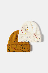 Confetti Rib-Knit Cuff Beanie - Flyclothing LLC