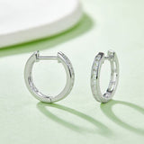 Moissanite 925 Sterling Silver Huggie Earrings - Flyclothing LLC