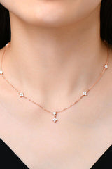 Moissanite 925 Sterling Silver Necklace - Flyclothing LLC