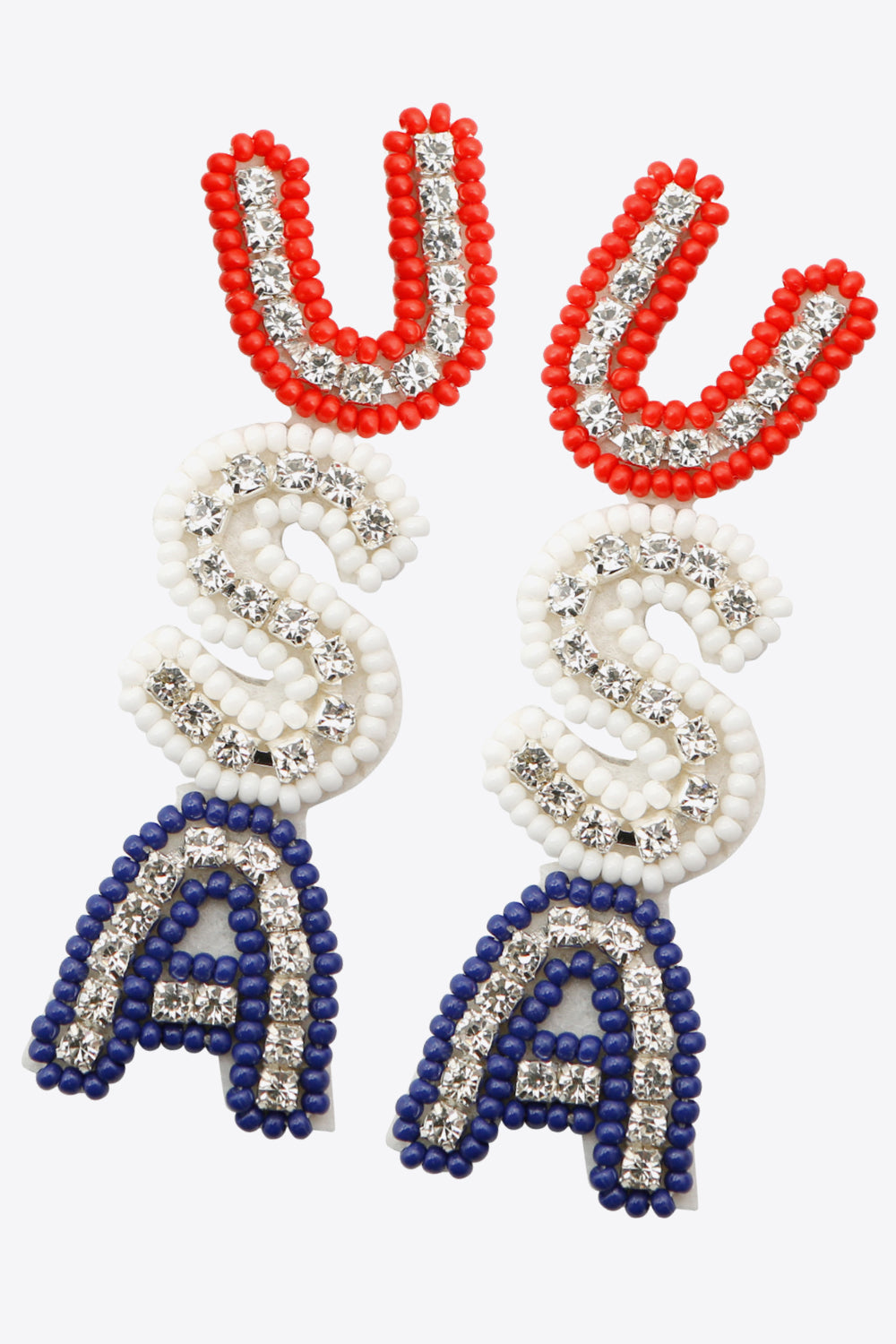 USA Beaded Zircon Decor Earrings - Flyclothing LLC