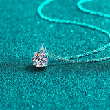 1 Carat Moissanite 925 Sterling Silver Necklace - Flyclothing LLC