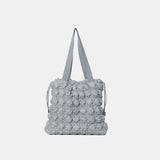 Drawstring Quilted Shoulder Bag - Flyclothing LLC