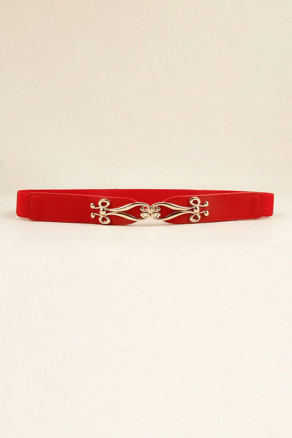 Alloy Buckle Elastic Belt - Trendsi