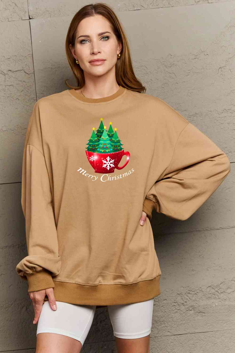 Simply Love Full Size MERRY CHRISTMAS Graphic Sweatshirt - Flyclothing LLC