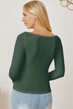 Square Neck Long Sleeve T-Shirt - Flyclothing LLC